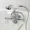 Kingston Brass CA1012T1 3-3/8" Tub Wall Mount Clawfoot Tub Faucet with Hand Shower, Polished Chrome CA1012T1 - alternate 4